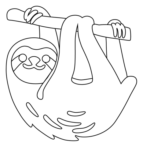 Sloth Emoji From Sloths Coloring Page